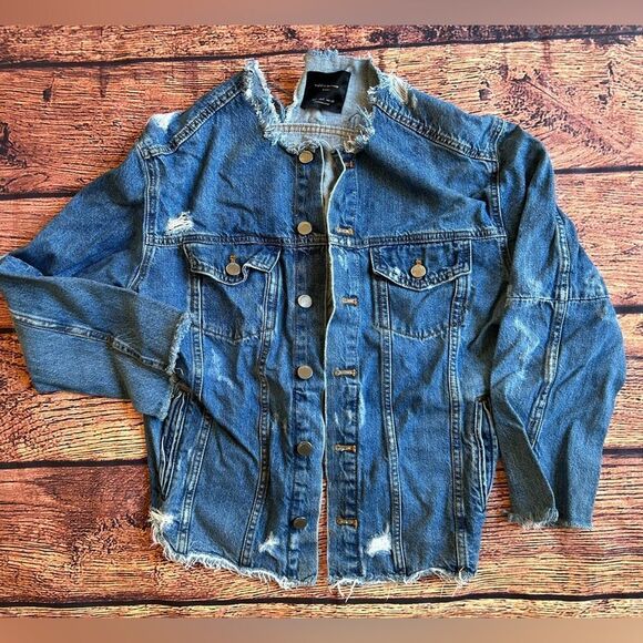 Trafaluc Denimwear Zara Embroidered‎ Jean Jacket Small - Picture 2 of 8